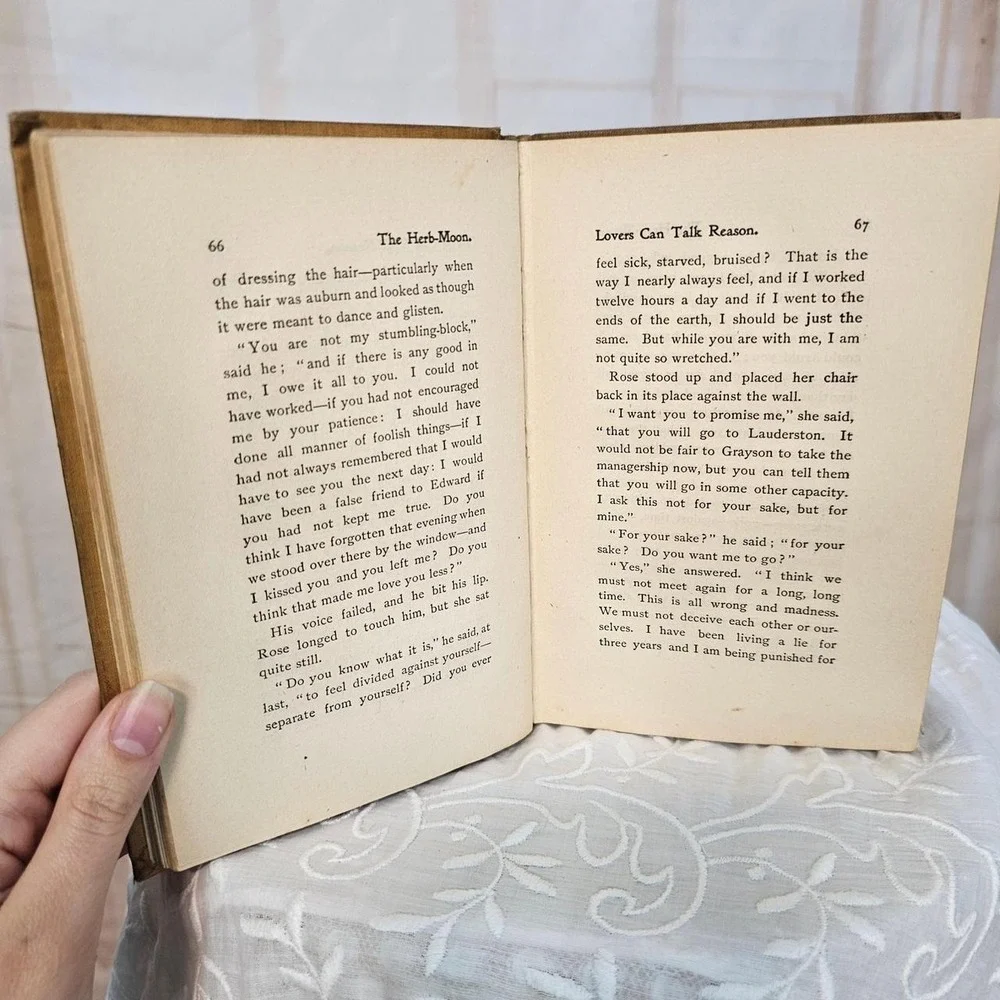 The Herb Moon John Oliver Hobbes Red Orange Antiquarian Novel Book 1901 Fantasy